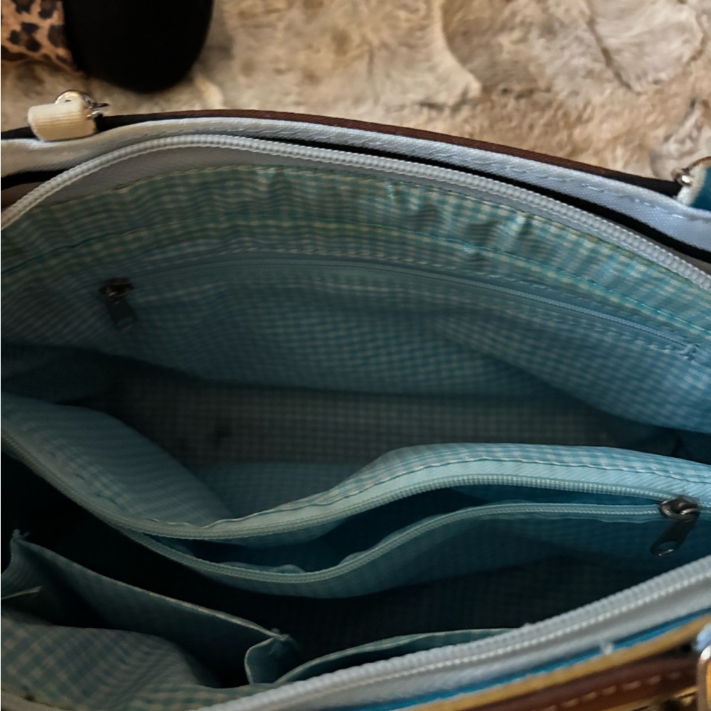 Kate Spade vintage blue & brown bag - Picture 5 of 6